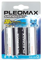 Батарейки Pleomax R20-2BL SUPER HEAVY DUTY Zinc