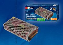 Блок питания UET-VAG-150B20 для светодиодов с защитой от короткого замыкания и перегрузок, металлический корпус, 150Вт, 24В, IP20, 2 выходных канала