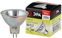 Лампочка галогенная ЭРА GU5.3-JCDR (MR16)-50W-230V-CL GU5.3 50Вт софит теплый белый свет
