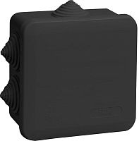 Коробка распаячная КМ41255 100х100х50мм IP44 6 вв. черная IEK