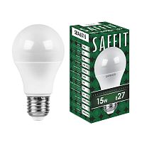 Лампа светодиодная, 15W 230V E27 6400K A60, SBA6015 SAFFIT