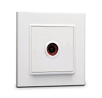 Розетка телевизионная оконцевая TV 1-м СП Karea IP20 4дБ бел. Makel 56001027