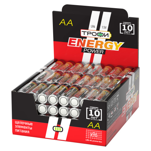 Батарейки Трофи LR6-4S promo-box ENERGY POWER Alkaline (96/384/18432) фото 2