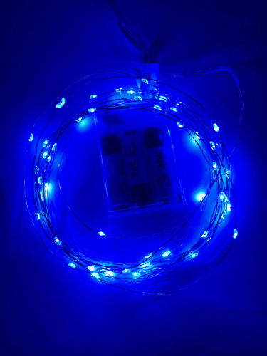 ENIN -5NB ЭРА Гирлянда LED Нить 5 м синий свет, АА (100/2500) фото 7