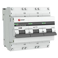 Автоматический выключатель 3P 20А (C) 10kA ВА 47-100 EKF PROxima mcb47100-3-20C-pro