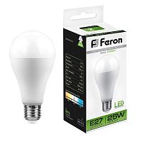 Лампа светодиодная, (25W) 230V E27 4000K A65, LB-100 FERON