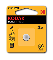 Батарейки Kodak CR1220-1BL MAX Lithium