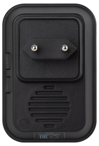 Звонок дверной ЭРА С97 беспроводной, от сети, черный, 60 мелодий фото 5