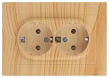 Розетка Intro Accent 6-205-11 2X2P+E Schuko, 16А-250В, IP20, СУ, AL/CU, сосна