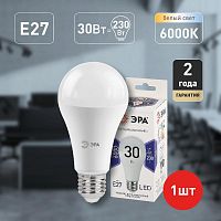 Лампочка светодиодная ЭРА STD E27 / Е27 30Вт груша холодный дневной свет