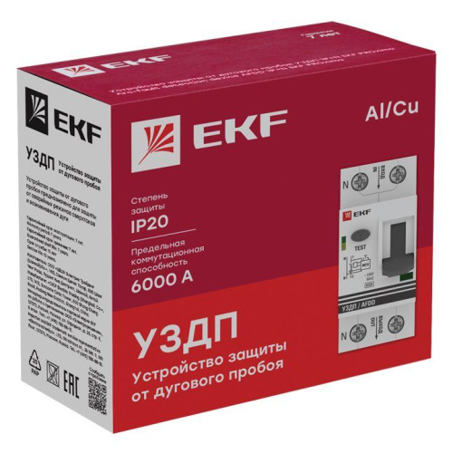 Устройство защиты от дугового пробоя (УЗДП) 1P+N 32А PROxima EKF afdd-2-32-pro фото 3