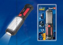 Фонарь Uniel S-CL016-C Black серии Стандарт Work light – General+, прорезиненный корпус, 36+5 LED, упаковка - кламшелл, 3хAA н/к, цвет – черный