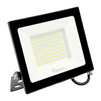 Прожектор светодиодный 2835 SMD 100W 4000K IP65  AC220V/50Hz, черный, LL-922 FERON