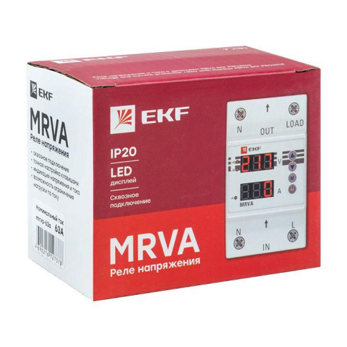 Реле напряжения и тока с дисплеем MRVA 63A EKF PROxima MRVA-63A фото 2