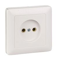 Розетка 1-м СП 1мод. Хит 10А IP20 250В без заземл. без защ. шторок бел. SE RS10-132-B