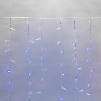 Гирлянда светодиодная Занавес 2х3м 448 LED СИНИЙ прозрачный ПВХ IP65 постоянное свечение 230В нужен блок 303-500-1 NEON-NIGHT