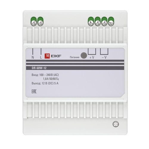 Блок питания 12В DR-60W-12 PROxima EKF dr-60w-12 фото 2