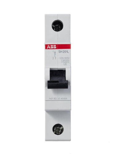 Aвтоматический выключатель 1P SH201L C20 ABB фото 2