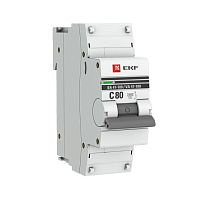 Автоматический выключатель 1P 80А (C) 10kA ВА 47-100 EKF PROxima mcb47100-1-80C-pro