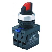 Переключатель с подсветкой NP8-11XD/214 2 полож. с фиксацией 1НО+1НЗ красн. AC 110В-230В(LED) IP65 (