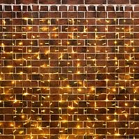 Гирлянда светодиодная Занавес 2х3м 760 LED ЗОЛОТОЙ прозрачный ПВХ IP65 постоянное свечение 230В блок в комплекте NEON-NIGHT