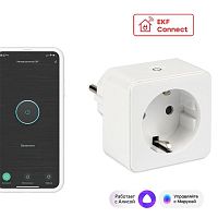Умная розетка EKF Сonnect Wi-Fi белая RCS-1-WF