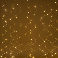 Светодиодная новогодняя гирлянда Intro Holiday INZR-01 занавес 3*3 м теплый белый 240 microled USB