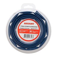Трубка термоусаживаемая ТУТ нг 6,0/3,0мм, синяя, ролик 2,44м REXANT