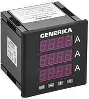 Амперметр цифровой щитовой 3ф 96х96 LED GENERICA IDA21-5-3-0-LED-G