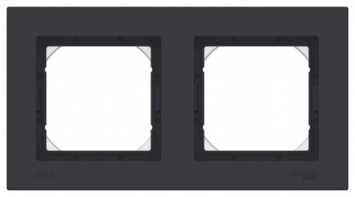 Рамка 2-м AtlasDesign Aqua IP44 карбон SE ATN441002 фото 2