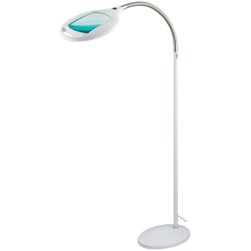 Лупа напольная 3D с подсветкой 42 SMD LED, 174х108мм, белая REXANT