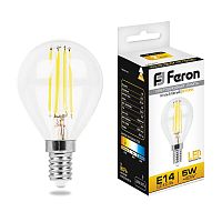 Лампа светодиодная, (5W) 230V E14 2700K, LB-61 FERON