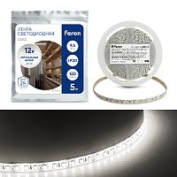 Лента светодиодная, 120SMD(2835)/m 9.6W/m 12V 5m 4000К, LS612 FERON