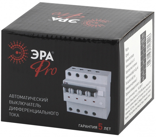 Автоматический выключатель дифференциального тока ЭРА PRO NO-901-96 АВДТ 63 3P+N C16 30мА тип A фото 3