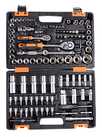 Набор инструментов, 1/2", 1/4", CrV, в кейсе 108 предметов Вихрь