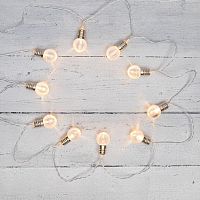 Гирлянда светодиодная "Лампочки" 1.5м 10LED тепл. бел. 0.1Вт IP20 провод ПВХ прозр. элементы питания 2хAA (не в компл.) Neon-Night 304-015