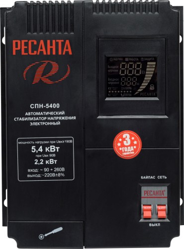 Стабилизатор напряжения РЕСАНТА СПН-5400 фото 2