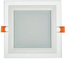Светильник светодиодный ДВО 1624 12Вт 4000К IP20 со стекл. квадр. IEK LDVO0-1624-12-4000-K01