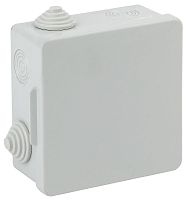 Распаячная коробка ЭРА KOR-100-100-50-8g открытой установки серая 100х100х50мм с гермовводами 8 вх. IP54