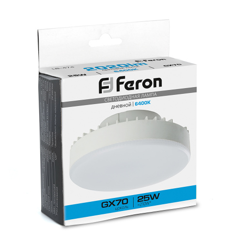 Лампа светодиодная Feron LB-474 GX70 25W 175-265V 6400K фото 5