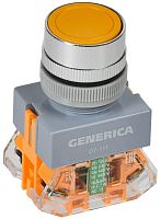 Кнопка D7-11T d22мм 1з+1р с фиксацией желт. GENERICA BBT50-11T-3-21-K05-G