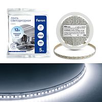 Лента светодиодная, 180SMD(2835)/m 17W/m 12V 5m 6500К, LS616