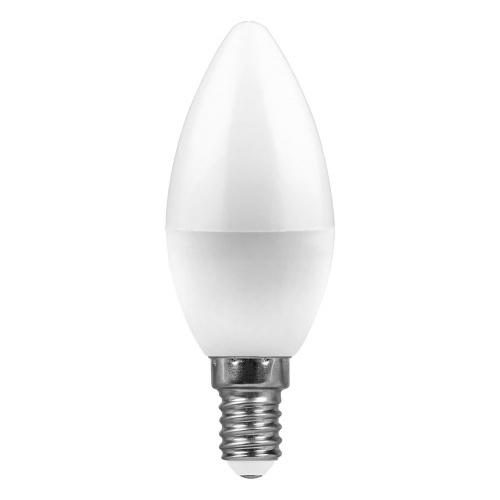 Лампа светодиодная, (7W) 230V E14 6400K C37, LB-97 FERON фото 2