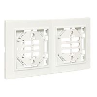 Минск Рамка 2-местная вертикальная белая EKF Basic ERM-G-312-10