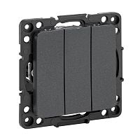 Стокгольм Механизм Выключателя 3-кл. 10А черный EKF PROxima EZV10-024-10