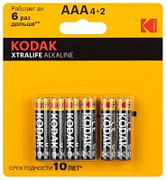 Батарейки Kodak LR03-4+2BL XTRALIFE Alkaline (120/480)