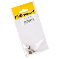 Переходник антенный, (гнездо F - штекер TV), угловой, 1 шт. PROconnect