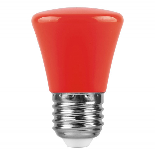 Лампа светодиодная,  (1W) 230V E27 красный C45, LB-372 FERON фото 2