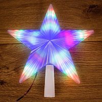 Фигура светодиодная Звезда на елку цвет: RGB, 31 LED, 22 см, 230 В