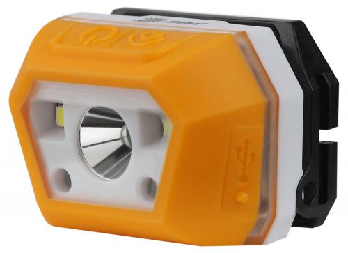 Фонарь налобный светодиодный ЭРА Рабочие Практик GA-810 аккумуляторный 3Вт сенсорный micro-USB фото 3